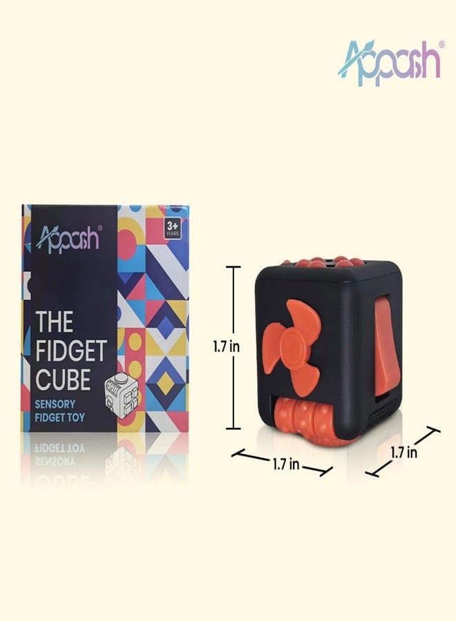 APPASH Fidget Cube - Premium 9-in-1 Ultimate Sensory Fidget Toy for Stress & Anxiety Relief | Features ACU Rollers, Clickable Fan, Pen Slider, Bearing Balls & More Tactile Actions for Focus[BlkRed] - Image 2